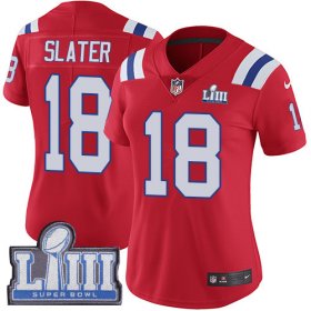 Wholesale Cheap Nike Patriots #18 Matt Slater Red Alternate Super Bowl LIII Bound Women\'s Stitched NFL Vapor Untouchable Limited Jersey