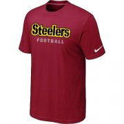 Wholesale Cheap Nike Pittsburgh Steelers Sideline Legend Authentic Font Dri-FIT NFL T-Shirt Red