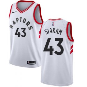 Wholesale Cheap Raptors #43 Pascal Siakam White Women\'s Basketball Swingman Association Edition Jersey