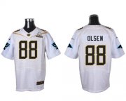 Wholesale Cheap Nike Panthers #88 Greg Olsen White 2016 Pro Bowl Men's Stitched NFL Elite Jersey