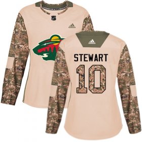 Wholesale Cheap Adidas Wild #10 Chris Stewart Camo Authentic 2017 Veterans Day Women\'s Stitched NHL Jersey