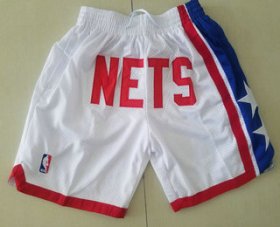 Wholesale Cheap Men\'s Brooklyn Nets White Just Don Shorts Swingman Shorts