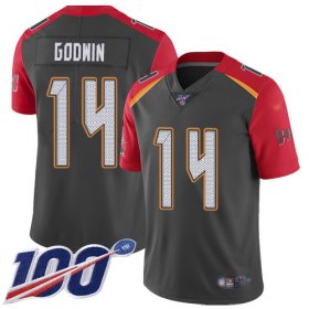 Wholesale Cheap Nike Buccaneers #14 Chris Godwin Gray Youth Stitched NFL Limited Inverted Legend 100th Season Jersey