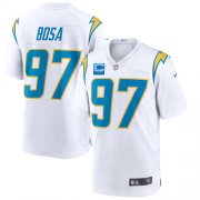 Wholesale Cheap Men's Los Angeles Chargers 2022 #97 Joey Bosa White With 2-star C Patch Vapor Untouchable Limited Stitched NFL Jersey