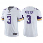 Wholesale Cheap Men's Minnesota Vikings #3 Jordan Addison White Vapor Untouchable Stitched Jersey