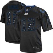 Wholesale Cheap Nike Colts #12 Andrew Luck New Lights Out Black Men's Stitched NFL Elite Jersey