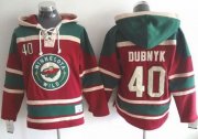 Wholesale Cheap Wild #40 Devan Dubnyk Red Sawyer Hooded Sweatshirt Stitched NHL Jersey