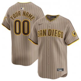 Cheap Men\'s San Diego Padres Customized Tan 2024 Alternate Limited Stitched Jersey
