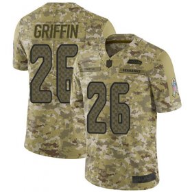 Wholesale Cheap Nike Seahawks #26 Shaquem Griffin Camo Men\'s Stitched NFL Limited 2018 Salute To Service Jersey