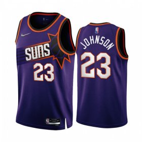 Wholesale Cheap Men\'s Phoenix Suns #23 Cameron Johnson 2022-23 Purple 75th Anniversary Icon Edition Stitched Jersey