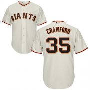 Wholesale Cheap Giants #35 Brandon Crawford Cream Cool Base Stitched Youth MLB Jersey