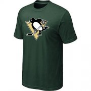 Wholesale Cheap Pittsburgh Penguins Big & Tall Logo Dark Green NHL T-Shirt