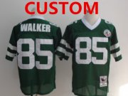 Wholesale Cheap Men's Custom New York Jets Green Throwback Jersey