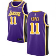 Wholesale Cheap Nike Los Angeles Lakers #11 Brook Lopez Purple NBA Swingman Statement Edition Jersey