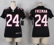Wholesale Cheap Nike Falcons #24 Devonta Freeman Black Alternate Women's Stitched NFL Elite Jersey