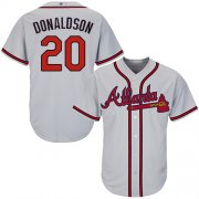 Wholesale Cheap Braves #20 Josh Donaldson Grey Cool Base Stitched Youth MLB Jersey