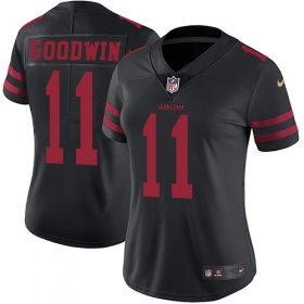 Wholesale Cheap Nike 49ers #11 Marquise Goodwin Black Alternate Women\'s Stitched NFL Vapor Untouchable Limited Jersey