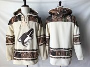 Wholesale Cheap Coyotes Blank Cream Camo NHL Hoodie