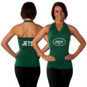 Wholesale Cheap Women's All Sports Couture New York Jets Blown Coverage Halter Top