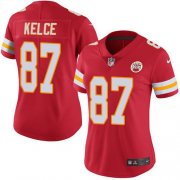 Wholesale Cheap Nike Chiefs #87 Travis Kelce Red Team Color Women's Stitched NFL Vapor Untouchable Limited Jersey