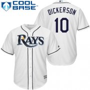 Wholesale Cheap Rays #10 Corey Dickerson White Cool Base Stitched Youth MLB Jersey