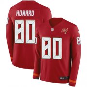 Wholesale Cheap Nike Buccaneers #80 O. J. Howard Red Team Color Men's Stitched NFL Limited Therma Long Sleeve Jersey