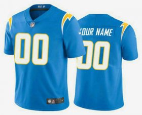 Wholesale Cheap Men\'s Los Angeles Chargers Customized Electric 2020 New Blue Vapor Untouchable Stitched Limited Jersey