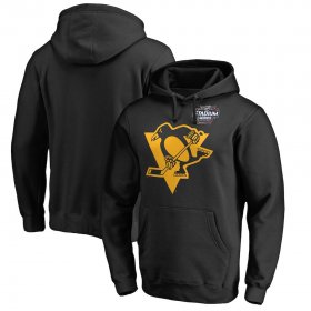 Wholesale Cheap Men\'s Pittsburgh Penguins Black 2019 Stadium Series Primary Logo Pullover Hoodie