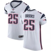 Wholesale Cheap Nike Patriots #25 Terrence Brooks White Men's Stitched NFL Vapor Untouchable Elite Jersey