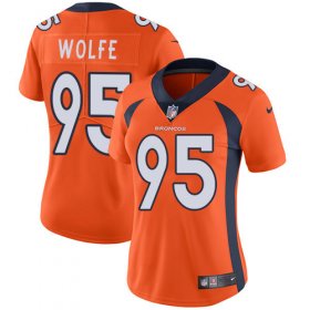 Wholesale Cheap Nike Broncos #95 Derek Wolfe Orange Team Color Women\'s Stitched NFL Vapor Untouchable Limited Jersey