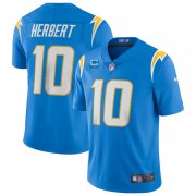 Wholesale Cheap Men's Los Angeles Chargers 2022 #10 Justin Herbert Blue With 2-star C Patch Vapor Untouchable Limited Stitched Jersey