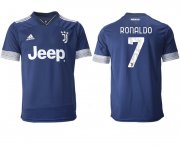 Wholesale Cheap Men 2020-2021 club Juventus away aaa version 7 blue Soccer Jerseys