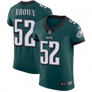Wholesale Cheap Nike Eagles #52 Asantay Brown Midnight Green Team Color Men's Stitched NFL Vapor Untouchable Elite Jersey