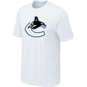 Wholesale Cheap Vancouver Canucks Big & Tall Logo White NHL T-Shirt