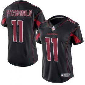 Wholesale Cheap Nike Cardinals #11 Larry Fitzgerald Black Women\'s Stitched NFL Limited Rush Jersey