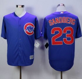 Wholesale Cheap Cubs #23 Ryne Sandberg Blue New Cool Base Stitched MLB Jersey