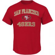 Wholesale Cheap San Francisco 49ers Majestic Big and Tall Heart & Soul III T-Shirt Scarlet