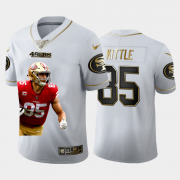 Cheap San Francisco 49ers #85 George Kittle Nike Team Hero 2 Vapor Limited NFL 100 Jersey White Golden