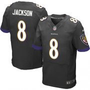 Wholesale Cheap Nike Ravens #8 Lamar Jackson Black Alternate Men's Stitched NFL New Elite Jersey