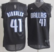 Wholesale Cheap Dallas Mavericks #41 Dirkules Black Fashion Jersey