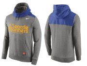 Wholesale Cheap Men's Seattle Mariners Nike Gray Cooperstown Collection Hybrid Pullover Hoodie