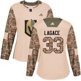 Wholesale Cheap Adidas Golden Knights #33 Maxime Lagace Camo Authentic 2017 Veterans Day Women\'s Stitched NHL Jersey