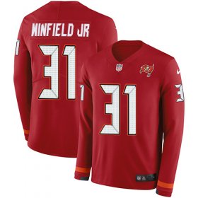 Wholesale Cheap Nike Buccaneers #31 Antoine Winfield Jr. Red Team Color Youth Stitched NFL Limited Therma Long Sleeve Jersey