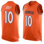 Wholesale Cheap Nike Broncos #10 Jerry Jeudy Orange Team Color Men's Stitched NFL Limited Tank Top Jersey