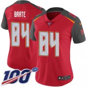 Wholesale Cheap Nike Buccaneers #84 Cameron Brate Red Team Color Women's Stitched NFL 100th Season Vapor Untouchable Limited Jersey