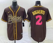 Wholesale Cheap Men's San Diego Padres #2 Xander Bogaerts Brown NEW 2023 City Connect Cool Base Stitched Jersey 1