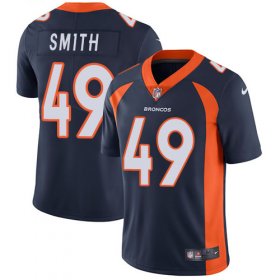 Wholesale Cheap Nike Broncos #49 Dennis Smith Navy Blue Alternate Men\'s Stitched NFL Vapor Untouchable Limited Jersey