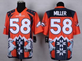 Wholesale Cheap Nike Broncos #58 Von Miller Orange Men\'s Stitched NFL Elite Noble Fashion Jersey