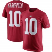 Wholesale Cheap San Francisco 49ers #10 Jimmy Garoppolo Nike Player Pride Name & Number T-Shirt Scarlet