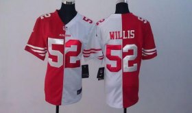 Wholesale Cheap Nike 49ers #52 Patrick Willis Red/White Women\'s Stitched NFL Elite Split Jersey